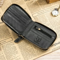 Kožni bifold patent zatvarač za muškarce Travel torbica torbica poklon