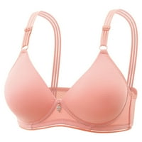 Njshnmn Bralettes za ženska bežična kabriolet majica BRA, PINK, 36