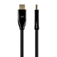 Mono HDMI kabel - stopala - crna certificirana premija, brzina, 4k @ 60Hz, HDR, 18Gbps, 28AWG, yuv 4: