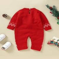 Novorođenče Božićni džemper Toddler Knit Reindeer Romper kombinezon za djecu Dječak Djevojka s dugim