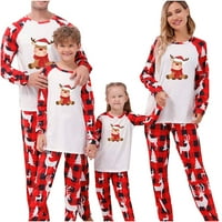 Fanxing Clearians Božićne pidžame za obitelj Xmas Family PJS Podudaranje kompleta Pismo Ispiši Ležerne