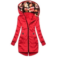DTIDTPE Zip up hoodie žene, ženska modna cvjetna jakna sa zatvaračem patentne džepne duksere duksele