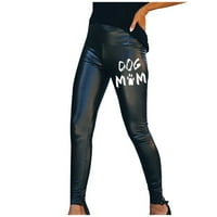 Yubatuo pantalone za žene modne otiske gamaše visoke struke Ležerne prilike seksi pantalone kožne hlače