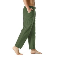 Teretne pantalone za muškarce pamučne pantalone s elastičnim strukom vučene, casual pantalone Prave