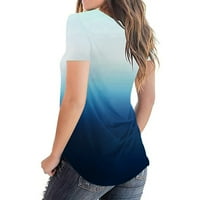 Bluze za žene gradijentne print casual stilskih majica