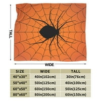 Douzhe Ultra-Soft Micro Fleece lagana flanela pokrivač, Happy Halloween Spiderweb Print Cosy COSY COPLY