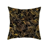IOPQO jastuk pokriva crni jastuk poklopac cvijeća i lišće bacaju jastučni jastučni jastučni poklopci