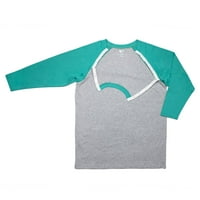 Odrasli Raglan pristup Tee za brz pristup brodiacima, centralnim linijama i hemota lukama XS Teal