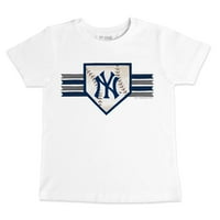 Mladića Tiny Turpap White New York Yankees Base Stripe majica