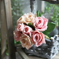 Bouquet umjetni ružini cvjetni buket dekor plastični realni cvjetni aranžmani vjenčani ukras stola središnji
