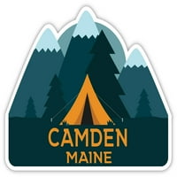 Camden Maine Suvenir Vinil naljepnica za naljepnicu Kamp TENT dizajn