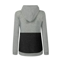 Duks za žene - pulover s kapuljačom jesen i zima labav prodaja i predmeti džep dugih rukava sive s kapuljače