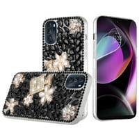 Za Apple iPhone Pro Bling Crystal 3D puni dijamantski luksuzni prozirni hibridni poklopac za Rhinestone,