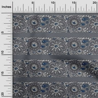 Onuone pamučne svilene tkanine od listova i cvjetnog bloka otisak šivaći tkaninu BTY wide