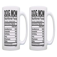 Thisward set za pse pas mama Hranjive činjenice Awesome Dog mama Mugle za kafu