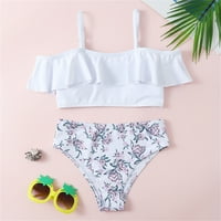 Djevojke kupaće kupalice Sport Spaghetti Trake Print bikini set Djevojke kupalište 11- godina