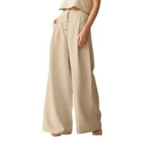 FVWitlyh pantalone za žene joga hlače za žene plus veličine petite struka pamučna noga povremene dame