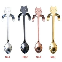 Slatka mačja dizajn Smile mačka kašika kašika od nehrđajućeg čelika kašika dugačka čvrstoća kašika za
