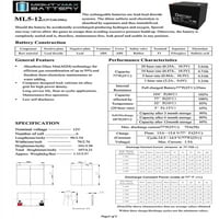 12V 5Ah SLA Zamjena baterije za upozorenje ADT Alarm - Pack