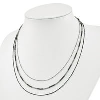 Sterling srebrna rutenijska ogrlica s iskričavanjem sa lot-om - širine mjere