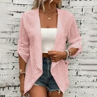 Lydiaunistar vrijeme i trul za zimu za žene plus veličine Ženska boja Casual Cardigan Llong rukava bluza