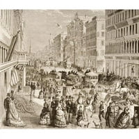 Broadway New York u potrazi za 1670-ih od američkih slika izvučenih olovkom i olovkom od Rev Samuel