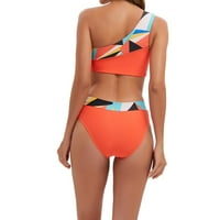 Ženska seksi kupaonica odijeva jednoj cijevi na ramenu prednje kupaći kostim bikinija