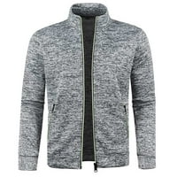 Olyvenn New Fashion Ležerne i zimske muške duge zip up up džemper s rukavom tanki baršunasti džemper