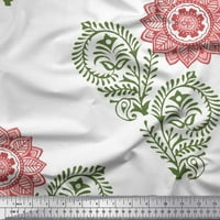 Soimoi pamučni dres tkanine Paisley, lišće i cvjetni mandala blok otisak šivaći šipka