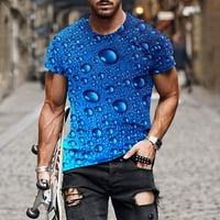 Muška majica, 3D grafička majica za muškarce, opremljena fitness majica modne majice kratkih rukava