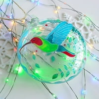Wanwan ručno izrađeni privjesci za ptice glatke ivice akrilne božićne drvce Hummingbird Privjesak za
