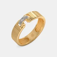 Indija bezvremenska elegancija: The Niaz opseg za njega - 18KT žuti zlatni dijamantni prsten