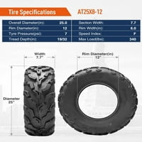 All Terrain Halberd 6PR ATV UTV gume 25x8- Prednja rezervna guma Sand-Road Tyres