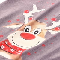 Božićna porodica Pajamas outfit Reindeer uzorak pulover plaćene padžame hlače set noćna odjeća