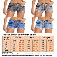 Avamo Womens Ljetne traper kratke hlače Stretch Ripped Frayed Hem Jean Hratke Ležeran Skinny Mini Hot