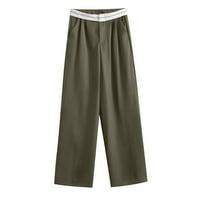 CLLIOS WOMENS PLUS veličine Hlače ljeto elastična struka pant sa džepovima Loose Fit Comfy Comfy trake