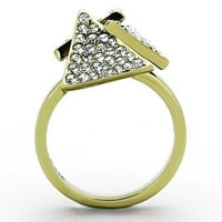 Ženski zaručni prsten od nehrđajućeg čelika od nehrđajućeg čelika sa gornjim klasom kristal - veličine