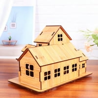 Sastavljanje kuće Drveni model Edukativna igračka Kreativni zanatski dekor dekornog dela desktop