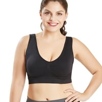 Elbourn Sports Bras Women Plus srednje podrške Besprekordac Visoko vrat Strappy Back Sports Brapack