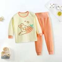 Aaiyomet Toddler Boy Outfit set struka + Slatki crtani uzorak majica s dugim rukavima Ležerne prilike