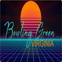 Kuglanje Green Virginia Vinil Decal Stiker Retro Neon Dizajn