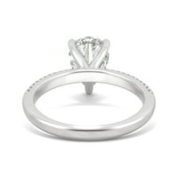 Charles & Colvard 14k Bijelo zlato Moissite 10x kruška zaručni prsten veličine 6, 2,45cttw rose