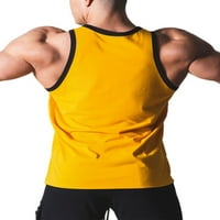 Colisha muške fitness bez rukava na bazični prsluk od punog boja Racerback Loop Fit Cisterna mišića