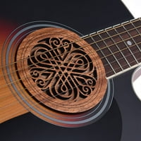 Gitara Drveni zvučni otvor za zvuk poklopac poklopca povratne informacije Mahagoni Wood za eq akustične