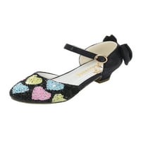 Gomelly Girl sandale za pete Chunky princeze Svjetlića za cipele Mary Jane Casual haljina cipele Svečane