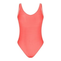 Binmer Women Ljetni kupaći kostimi naborani tkanini fluorescentni u boji modni jednodijelni kupaći kostim