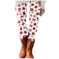 Ženske nogavice Stretnjeve hlače na nogama Sve- Žene Ležerne prilike Božićne tanke ispisane elastične