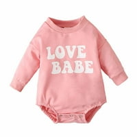 FESFESFES FALL Spring Baby Girls Boys Slatki ROMPER dugi rukavi Dugla Duk