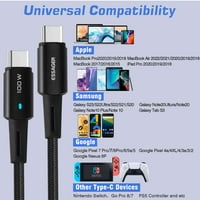 Urban USB C do USB C kabel 3,3ft 100W, USB 2. TIP CUPLING Kabel Brzi naboj za ulefone oklop 5g, iPad