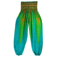 Širokoj lujcima za noge Žene Muškarci Thai Harem pantalone Boho Festival Hippy Smock High Squist joga